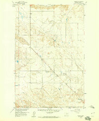 Wheeler Montana Historical topographic map, 1:24000 scale, 7.5 X 7.5 Minute, Year 1958