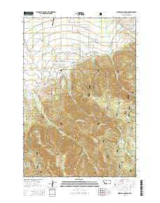 Wheeler Mountain Montana Current topographic map, 1:24000 scale, 7.5 X 7.5 Minute, Year 2014