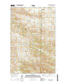 Whiskey Coulee Montana Current topographic map, 1:24000 scale, 7.5 X 7.5 Minute, Year 2014