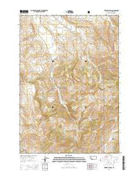Whiskey Spring Montana Current topographic map, 1:24000 scale, 7.5 X 7.5 Minute, Year 2014