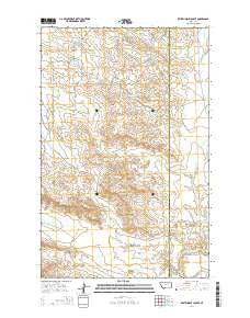 White Horse Coulee Montana Current topographic map, 1:24000 scale, 7.5 X 7.5 Minute, Year 2014