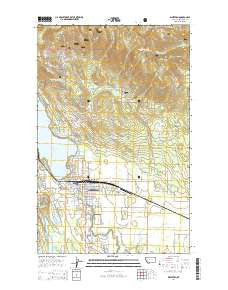 Whitefish Montana Current topographic map, 1:24000 scale, 7.5 X 7.5 Minute, Year 2014