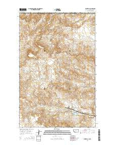 Whitetail Montana Current topographic map, 1:24000 scale, 7.5 X 7.5 Minute, Year 2014