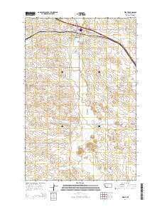 Wibaux Montana Current topographic map, 1:24000 scale, 7.5 X 7.5 Minute, Year 2014