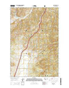 Wickes Montana Current topographic map, 1:24000 scale, 7.5 X 7.5 Minute, Year 2014