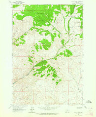 Wickiup Creek Montana Historical topographic map, 1:24000 scale, 7.5 X 7.5 Minute, Year 1961