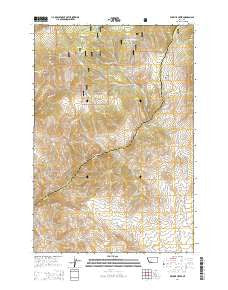 Wickiup Creek Montana Current topographic map, 1:24000 scale, 7.5 X 7.5 Minute, Year 2014