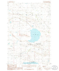 Wild Horse Lake Montana Historical topographic map, 1:24000 scale, 7.5 X 7.5 Minute, Year 1986