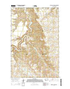 Wild Bill Flat East Montana Current topographic map, 1:24000 scale, 7.5 X 7.5 Minute, Year 2014