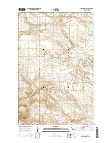 Wild Horse Butte Montana Current topographic map, 1:24000 scale, 7.5 X 7.5 Minute, Year 2014