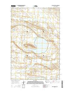Wild Horse Lake Montana Current topographic map, 1:24000 scale, 7.5 X 7.5 Minute, Year 2014