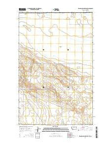 Wild Horse Lake West Montana Current topographic map, 1:24000 scale, 7.5 X 7.5 Minute, Year 2014