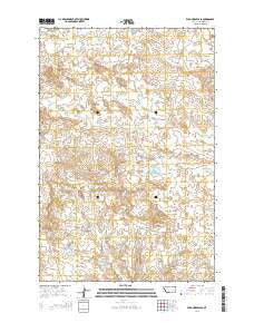 Wild Horse Pass Montana Current topographic map, 1:24000 scale, 7.5 X 7.5 Minute, Year 2014