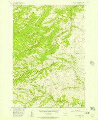 Wildcat Draw Montana Historical topographic map, 1:24000 scale, 7.5 X 7.5 Minute, Year 1955