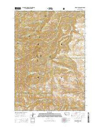 Wildcat Draw Montana Current topographic map, 1:24000 scale, 7.5 X 7.5 Minute, Year 2014