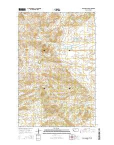 Williamson Butte Montana Current topographic map, 1:24000 scale, 7.5 X 7.5 Minute, Year 2014
