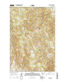 Windy Rock Montana Current topographic map, 1:24000 scale, 7.5 X 7.5 Minute, Year 2014