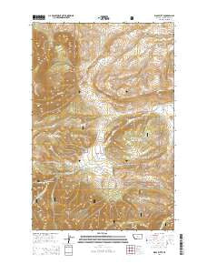 Wolf Butte Montana Current topographic map, 1:24000 scale, 7.5 X 7.5 Minute, Year 2014