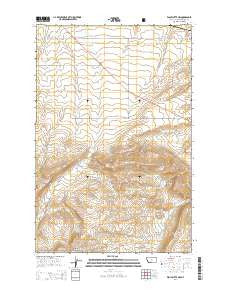Wolf Butte NW Montana Current topographic map, 1:24000 scale, 7.5 X 7.5 Minute, Year 2014