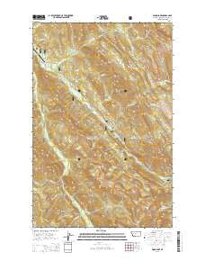 Wood Lake Montana Current topographic map, 1:24000 scale, 7.5 X 7.5 Minute, Year 2014