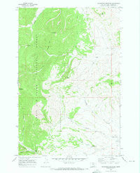 Woodhurst Mountain Montana Historical topographic map, 1:24000 scale, 7.5 X 7.5 Minute, Year 1970