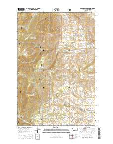 Woodhurst Mountain Montana Current topographic map, 1:24000 scale, 7.5 X 7.5 Minute, Year 2014