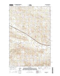 Woodrow Montana Current topographic map, 1:24000 scale, 7.5 X 7.5 Minute, Year 2014