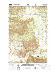 Woodworth Montana Current topographic map, 1:24000 scale, 7.5 X 7.5 Minute, Year 2014
