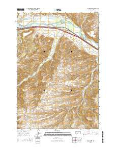 Work Creek Montana Current topographic map, 1:24000 scale, 7.5 X 7.5 Minute, Year 2014