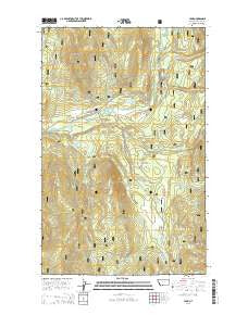 Yaak Montana Current topographic map, 1:24000 scale, 7.5 X 7.5 Minute, Year 2014