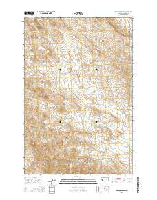 Yablonski Ranch Montana Current topographic map, 1:24000 scale, 7.5 X 7.5 Minute, Year 2014