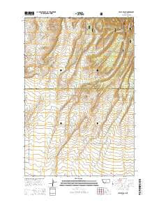 Yaple Bench Montana Current topographic map, 1:24000 scale, 7.5 X 7.5 Minute, Year 2014