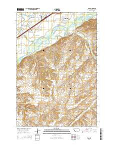 Yegen Montana Current topographic map, 1:24000 scale, 7.5 X 7.5 Minute, Year 2014