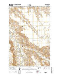 Zero NE Montana Current topographic map, 1:24000 scale, 7.5 X 7.5 Minute, Year 2014