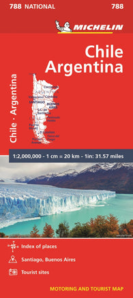 Buy map Chile, Argentina, Motoring & Tourist Map