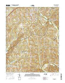 Advance North Carolina Current topographic map, 1:24000 scale, 7.5 X 7.5 Minute, Year 2016