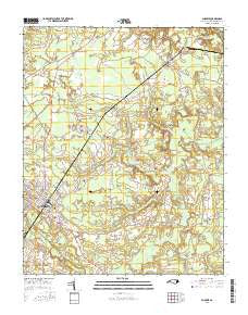 Ahoskie North Carolina Current topographic map, 1:24000 scale, 7.5 X 7.5 Minute, Year 2016