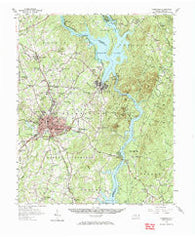 Albemarle North Carolina Historical topographic map, 1:62500 scale, 15 X 15 Minute, Year 1957