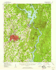 Albemarle North Carolina Historical topographic map, 1:62500 scale, 15 X 15 Minute, Year 1957