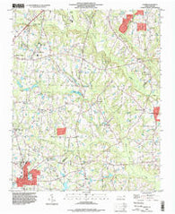 Angier North Carolina Historical topographic map, 1:24000 scale, 7.5 X 7.5 Minute, Year 1993