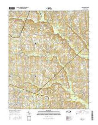 Angier North Carolina Current topographic map, 1:24000 scale, 7.5 X 7.5 Minute, Year 2016