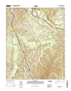 Ansonville North Carolina Current topographic map, 1:24000 scale, 7.5 X 7.5 Minute, Year 2016