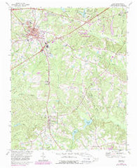 Apex North Carolina Historical topographic map, 1:24000 scale, 7.5 X 7.5 Minute, Year 1974