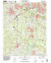 Apex North Carolina Historical topographic map, 1:24000 scale, 7.5 X 7.5 Minute, Year 1993