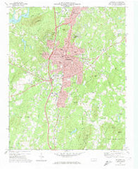 Asheboro North Carolina Historical topographic map, 1:24000 scale, 7.5 X 7.5 Minute, Year 1970