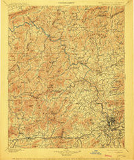 Asheville North Carolina Historical topographic map, 1:125000 scale, 30 X 30 Minute, Year 1901