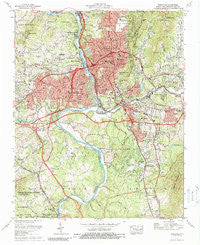 Asheville North Carolina Historical topographic map, 1:24000 scale, 7.5 X 7.5 Minute, Year 1961