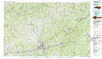 Asheville North Carolina Historical topographic map, 1:100000 scale, 30 X 60 Minute, Year 1985