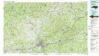 Asheville North Carolina Historical topographic map, 1:100000 scale, 30 X 60 Minute, Year 1985