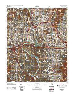 Asheville North Carolina Historical topographic map, 1:24000 scale, 7.5 X 7.5 Minute, Year 2011